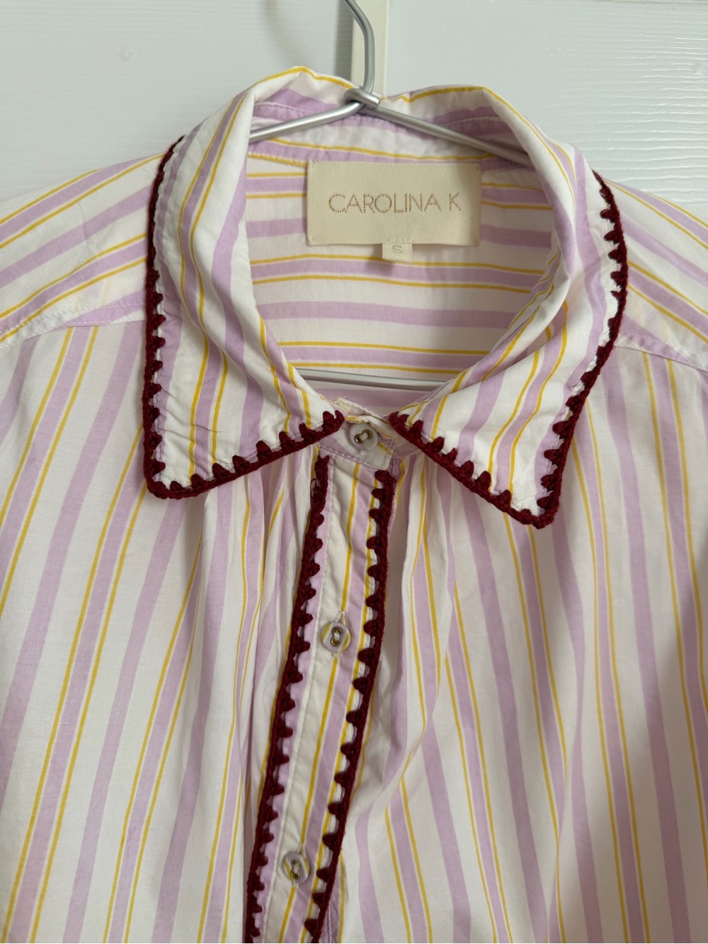Carolina K Striped Shirt Size Small - Picture 3 of 8